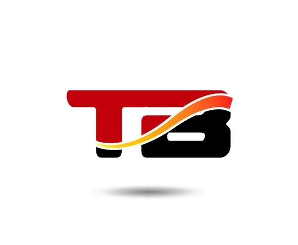 Templat logo T dan B huruf - Stok Vektor