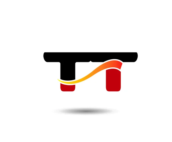 Lettre T et T modèle de logo — Image vectorielle