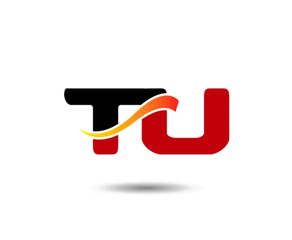 Mektup T ve U logo şablonu — Stok Vektör
