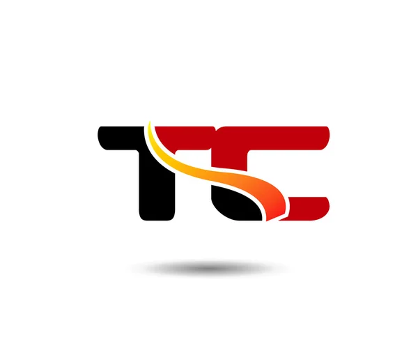 文字 T と C のロゴのテンプレート — ストックベクタ