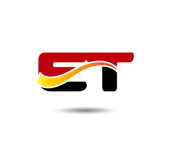 Templat logo E dan T huruf - Stok Vektor