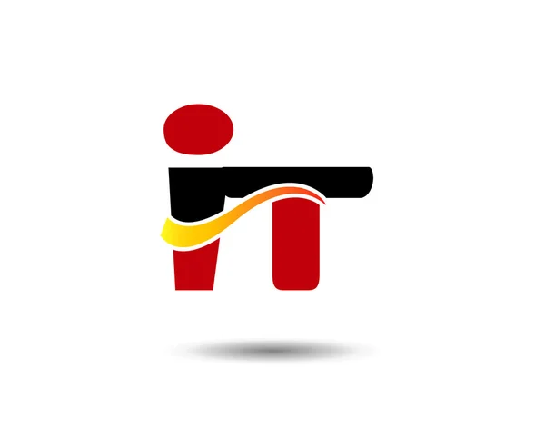 Mektup T ve ben logo şablonu — Stok Vektör