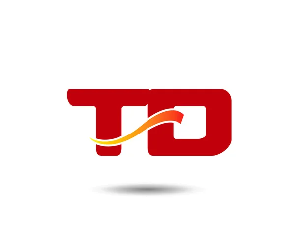 手紙 Dt ロゴ デザインのベクトル — ストックベクタ