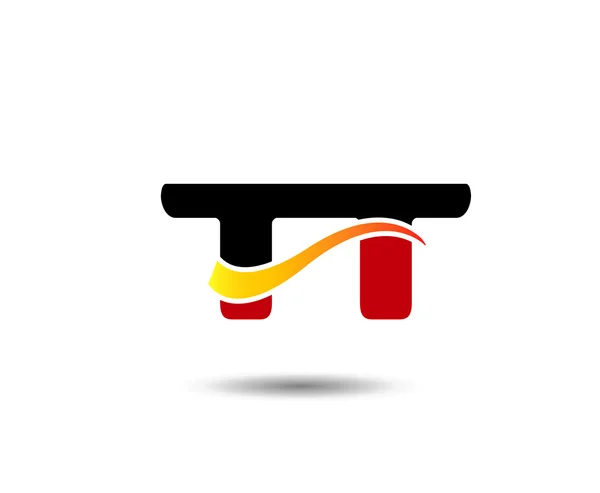 Mektup T ve T logo şablonu