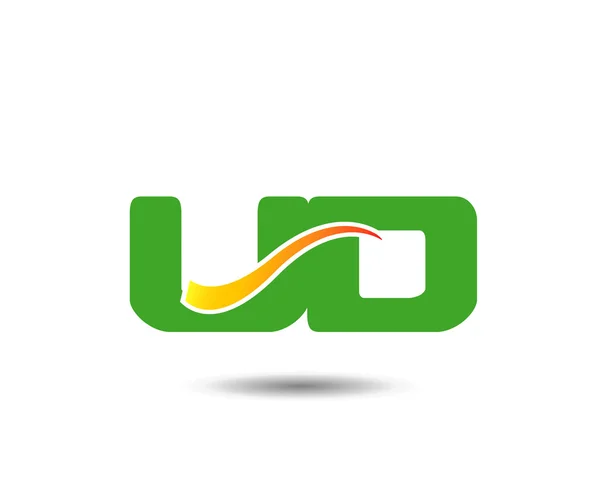 UD Logo mektup tasarlamak vektör — Stok Vektör