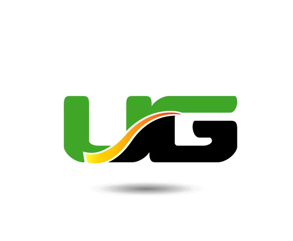 UG Logo vetor de design carta — Vetor de Stock