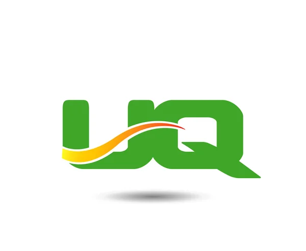 UQ λογότυπο επιστολή σχεδιασμό διάνυσμα — Διανυσματικό Αρχείο