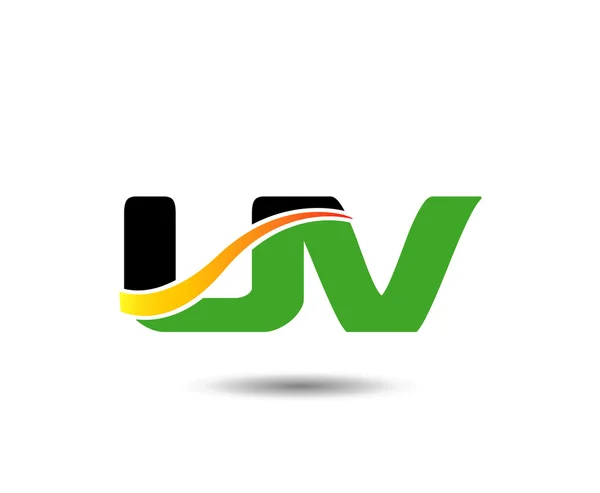 UV λογότυπο επιστολή σχεδιασμό διάνυσμα — Διανυσματικό Αρχείο