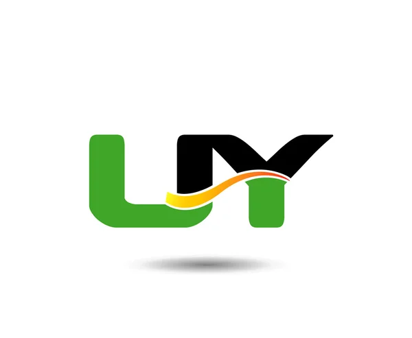 Uy logotipo lettet projeto vector — Vetor de Stock