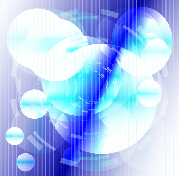 Fond rayures bleues avec cercle — Image vectorielle