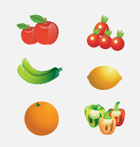 Vecteur de fruits de bande dessinée — Image vectorielle