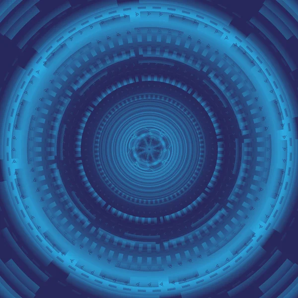 Fond bleu dynamique avec des cercles — Image vectorielle