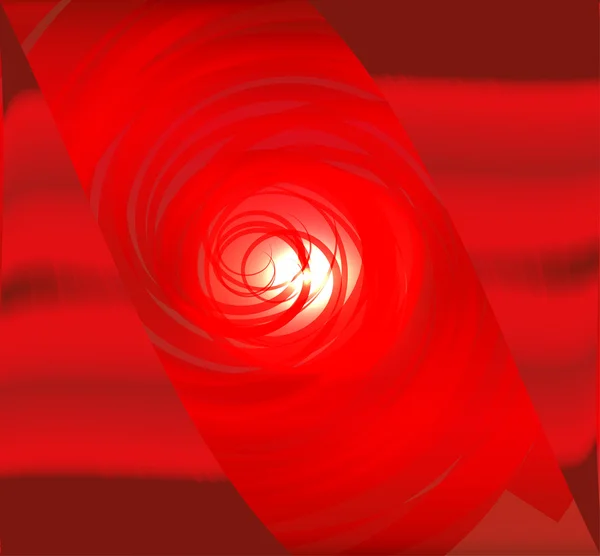 Diseño abstracto en espiral rojo fresco — Vector de stock