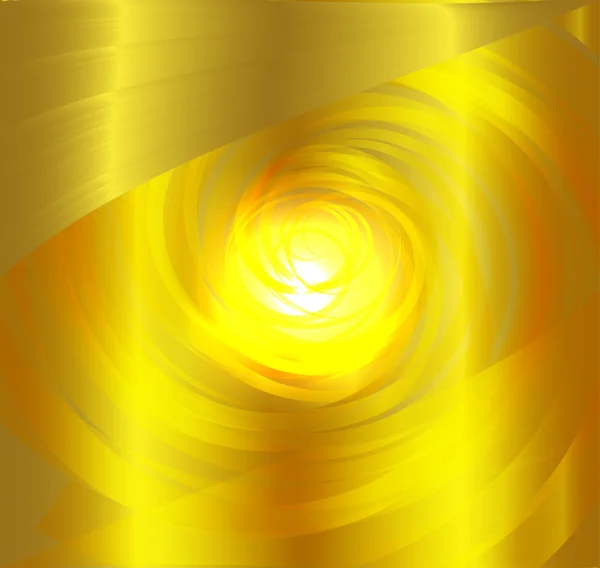 Fond tourbillon spirale dorée lumière éclatante — Image vectorielle