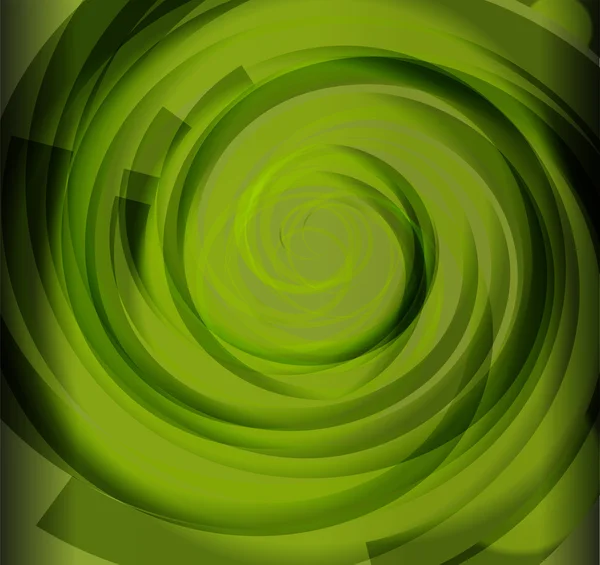 Colore verde sfondo a spirale — Vettoriale Stock