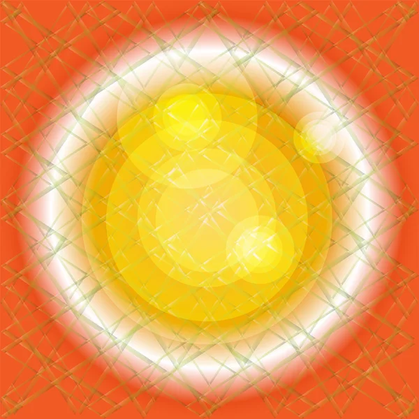 Textura de fondo naranja con luz de círculo — Vector de stock