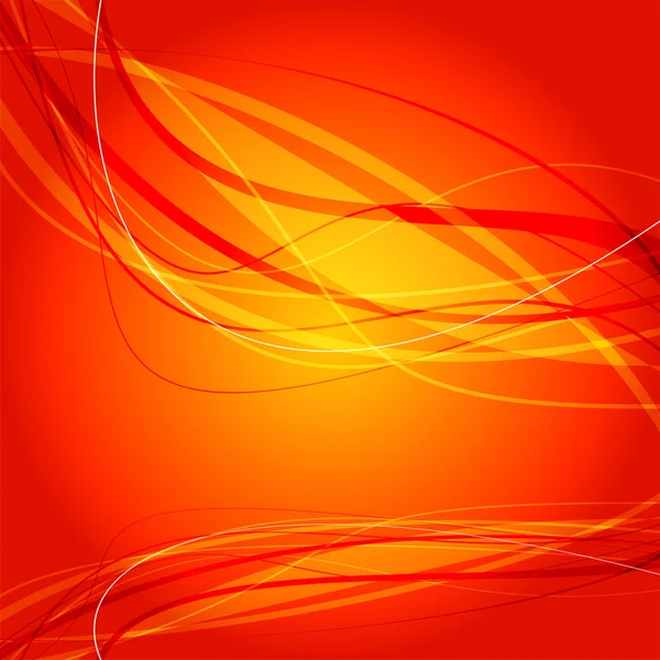 Oranžový vlnové křivky pozadí vektor — Stockový vektor