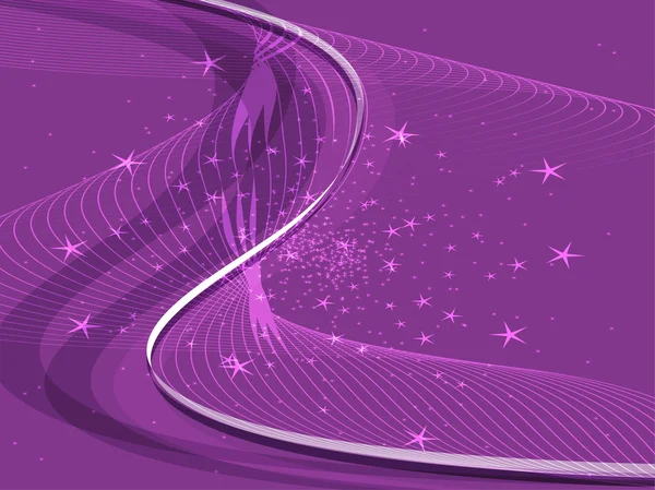 Violet vague de lumière de fond — Image vectorielle