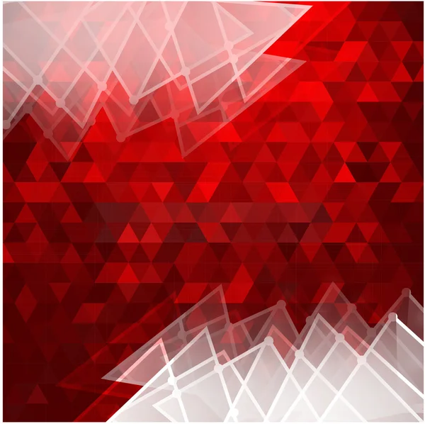 빨간색 다각형 배경 벡터 — 스톡 벡터