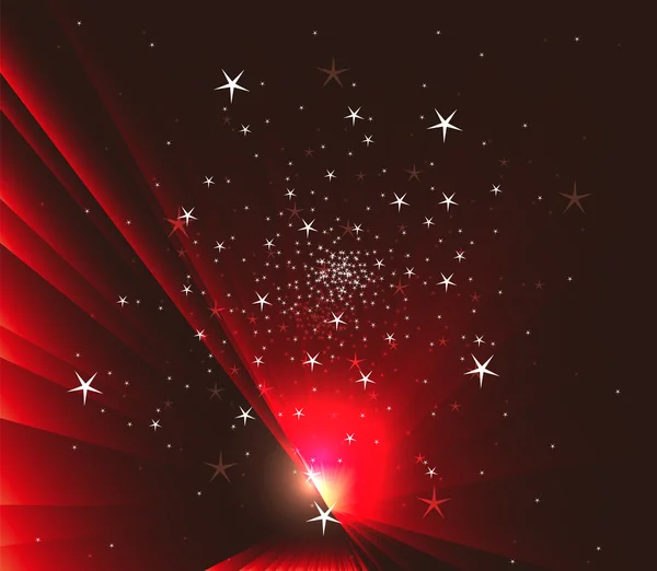 Estrellas sobre fondo rojo oscuro — Archivo Imágenes Vectoriales