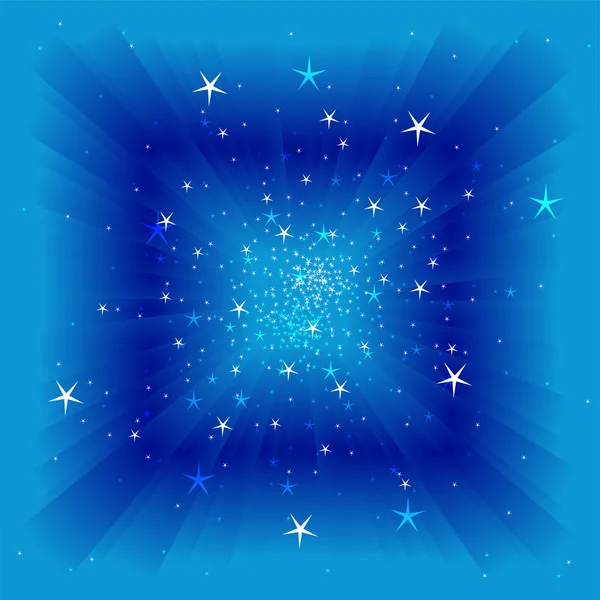 Vector cielo fondo con luces y estrellas — Vector de stock