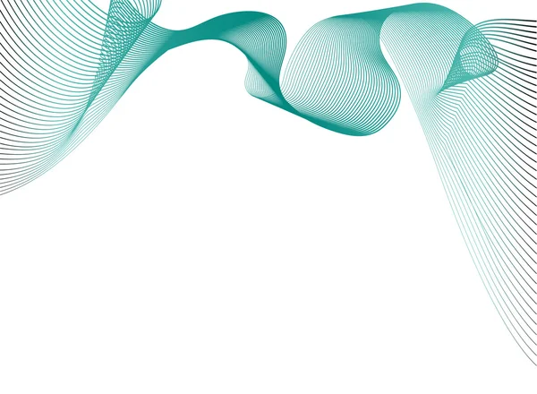 Vague Vecteur bleu sur fond blanc — Image vectorielle