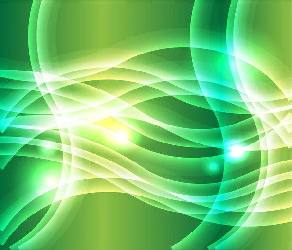 Waves of light green background vector — Stock Vector