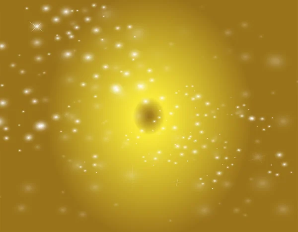 Amarillo onda de luz de fondo — Vector de stock