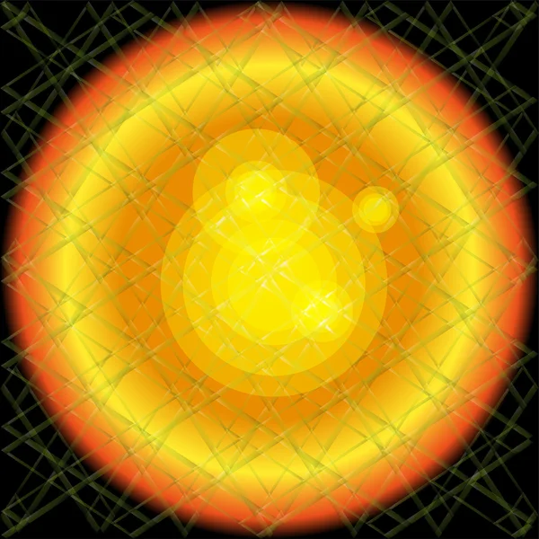 Astratto sfondo scoppiata luce arancione. illustrazione vettoriale — Stok Vektör