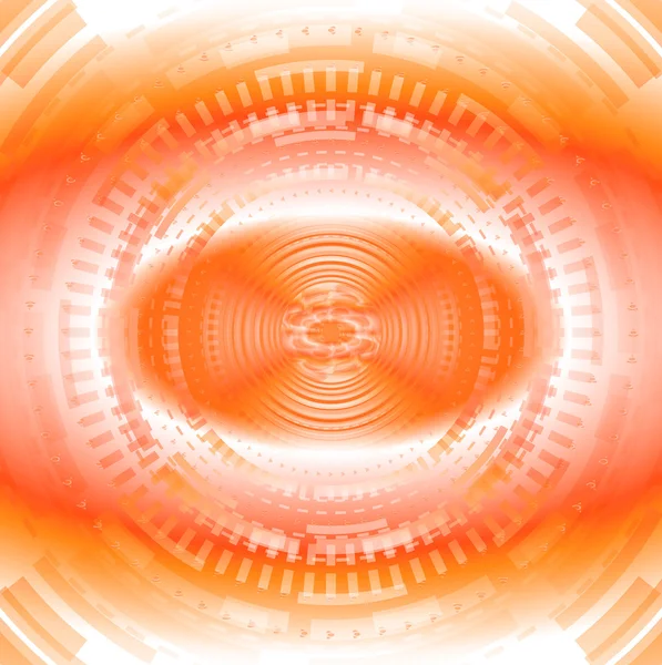Abstrakt cirkel tekniska orange bakgrund — Stock vektor