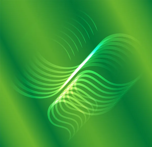 Fondo de onda verde abstracto — Archivo Imágenes Vectoriales