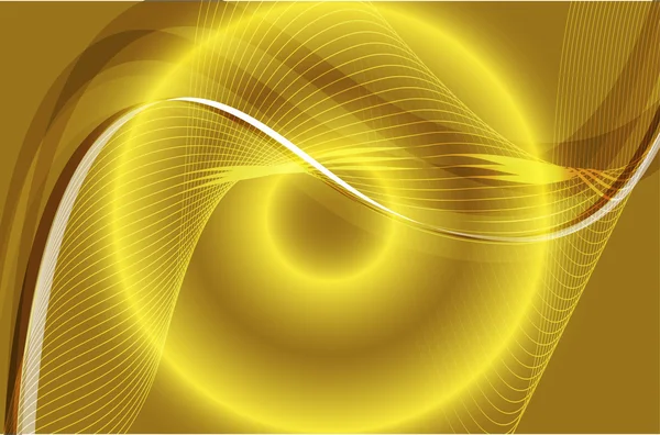 Abstract light wave golden background — Stock Vector