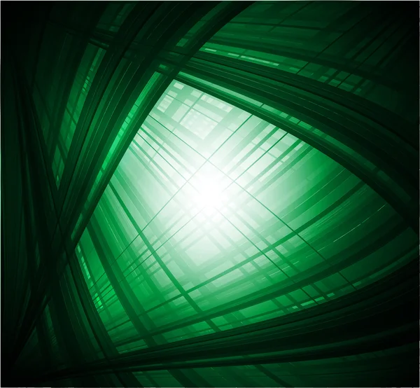 Résumé virtuel avec fond vert noir — Image vectorielle
