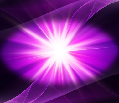 Mor enerji patlaması arka plan aydınlatma görüntü oluşturulur.