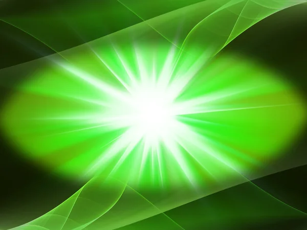 Belysning grön energi bakgrunden brast genererade bilden — Stockfoto
