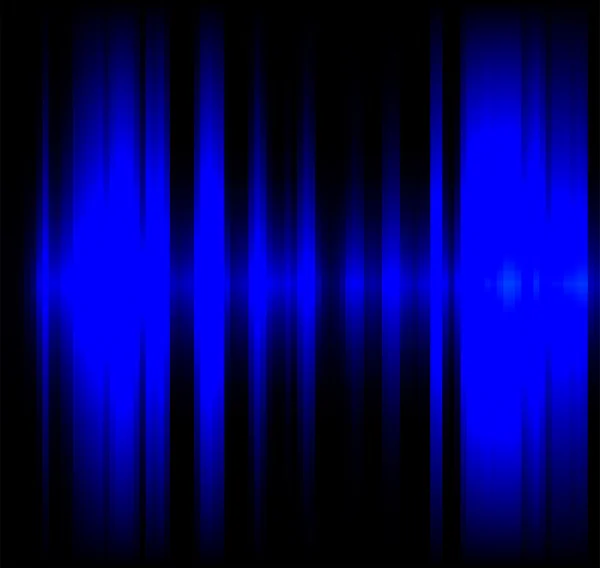 Blaue Welle Lichteffekt schwarzer Hintergrund — Stockvektor