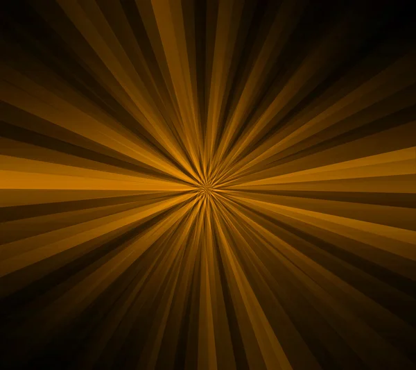 Brown and yellow rays on black background — Stock Photo, Image