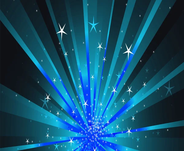 Blue stars rays background — Stock Photo, Image