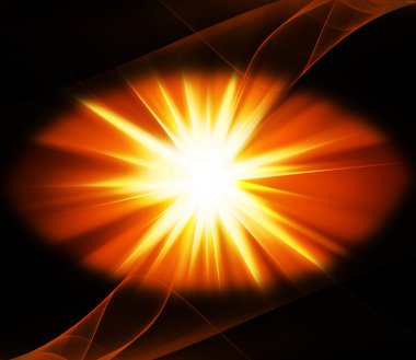 siyah arka plan patlaması portakal enerji aydınlatma