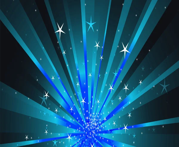 Blu stelle raggi di sfondo — Foto Stock