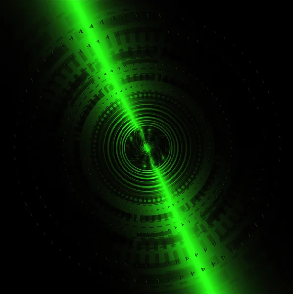 Technologie technische groene cirkel abstracte achtergrond — Stockfoto