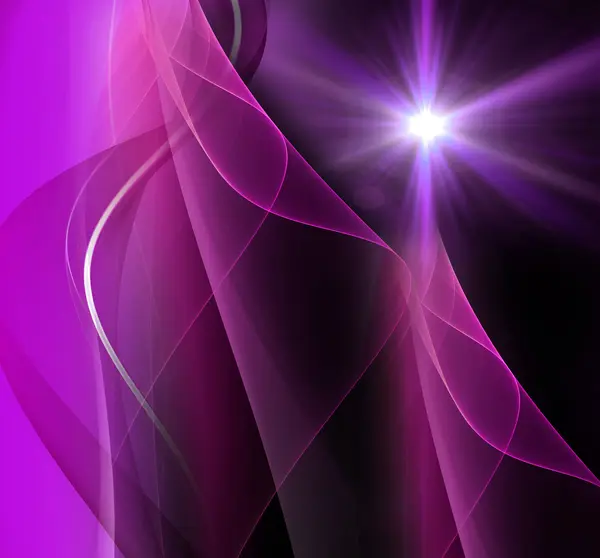 Étoile réaliste éclatement avec éclat de fond violet — Photo