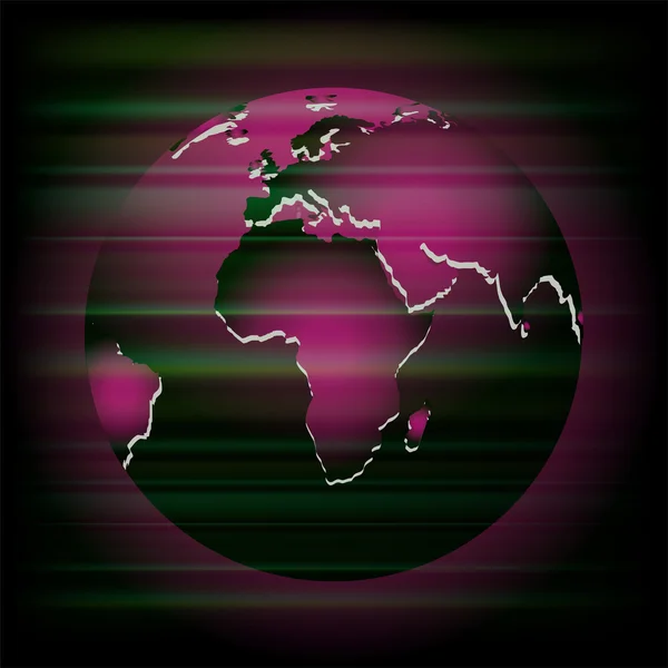 Abstrait fond violet foncé avec globe — Image vectorielle