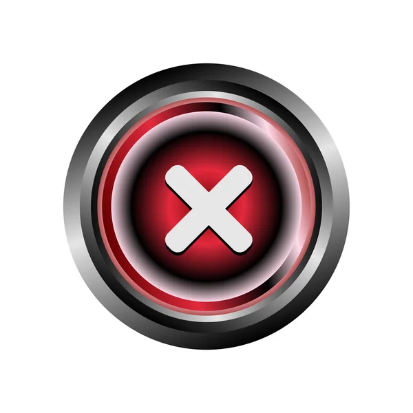 Refuser refuser bouton icône de rejet — Image vectorielle