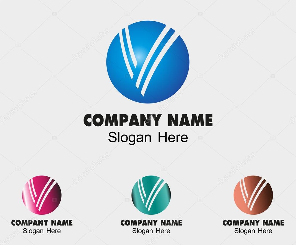Sign the letter V branding corporate symbol victory isolated