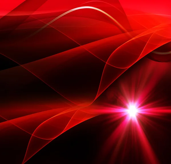 Realistischer Stern platzt mit leuchtend rotem Hintergrund — Stockfoto
