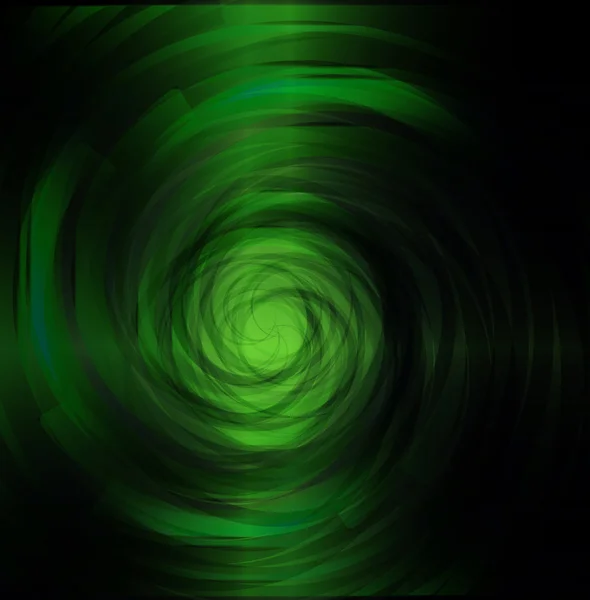 Green spiral dark light background — Stock Photo, Image