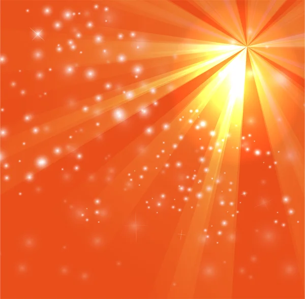 Een oranje kleur ontwerp met een package-burst en stralen — Stockvector