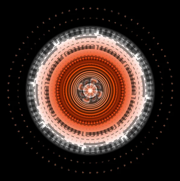 Abstracte zwarte cirkel technische achtergrond — Stockvector