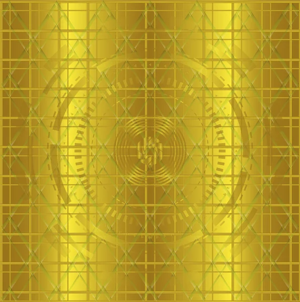Elemento dourado abstrato sobre fundo preto — Vetor de Stock